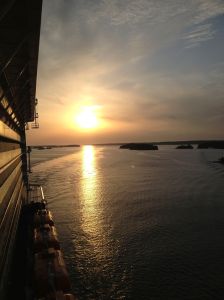 Dawn in the Archipelago, outside Stockholm….just entering Sweden.